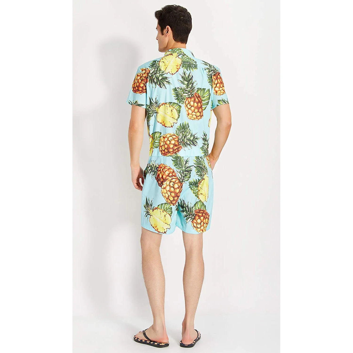 Light BluePineapple Male Romper